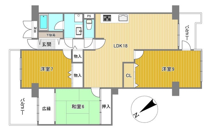 【間取り】
★室内リフォーム済!即日のご見学にもご対応可能ですのでお気軽にお申し付け下さい♪