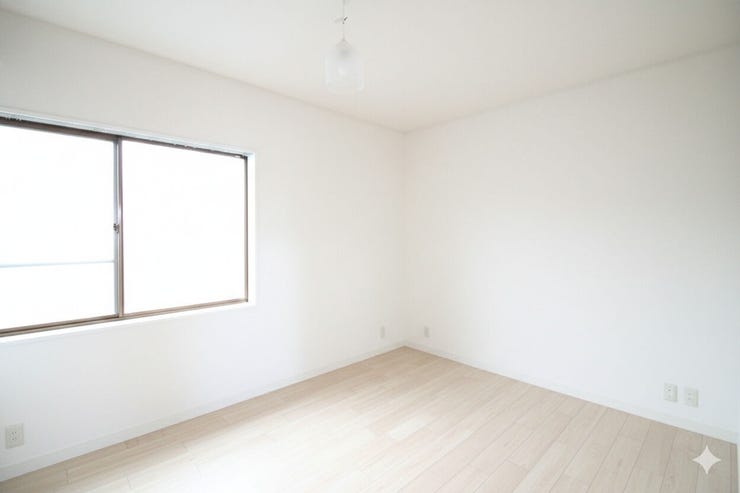 *6帖洋室①*(リフォームイメージ)
お掃除もラクチンなフローリングのお部屋です!夏場に心地良いひんやり感はフローリングならではです♪(CG加工。現況とは異なります。)