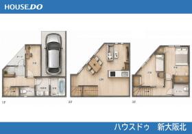 ■建物プラン例）建物価格２，４００万円
■駐車場付き建物面積７７．５５㎡