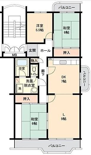 【間取り】
3LDK