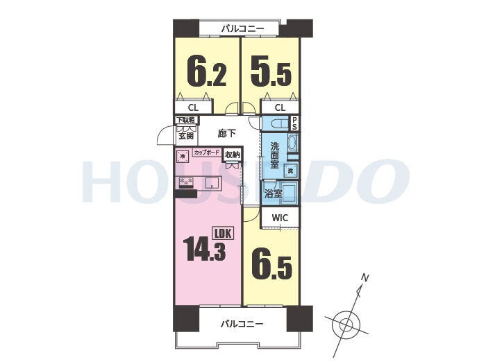 【間取り】
7階 南西向きで陽当たり・通風良好の3LDK♪2026年5月末リフォーム完了予定☆全居室フローリング☆全居室収納有り☆ウォークインクローゼット・パントリー付☆玄関から直接居室に入ることのできる間取り☆