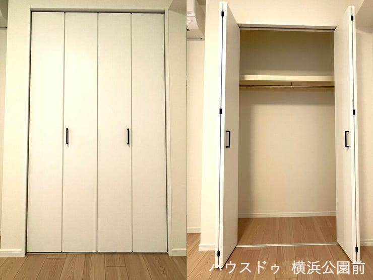 こちらのお部屋にもクローゼットが設置されています
