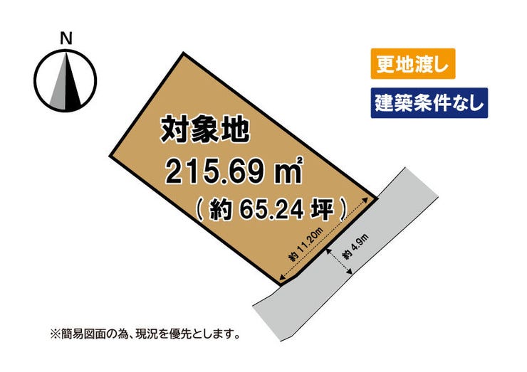 【区画図】
■小倉南区中曽根東 売土地■土地面積約65坪■建築条件なし■更地渡し■スーパーコンビニ徒歩圏内