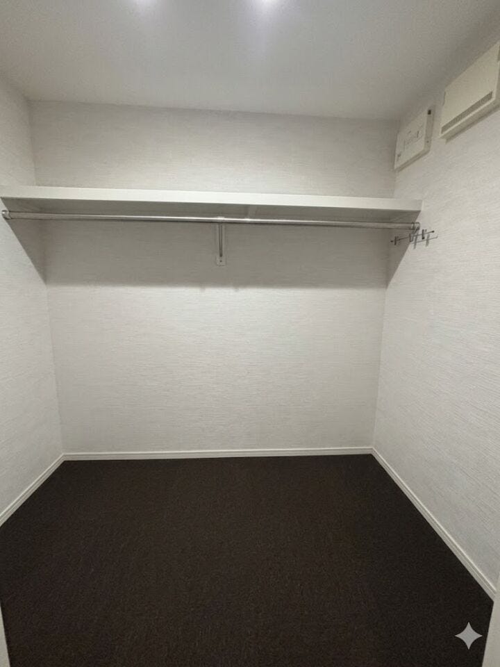 使い勝手の良いウォークインクローゼット