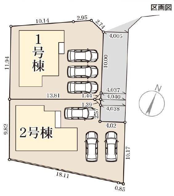 ■1号棟・車3台駐車可能■