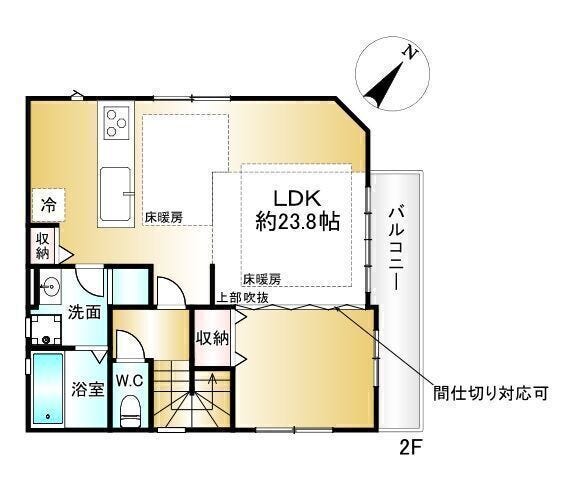 【2F】
■3LDK■土地面積90.04㎡■建物面積110.85㎡