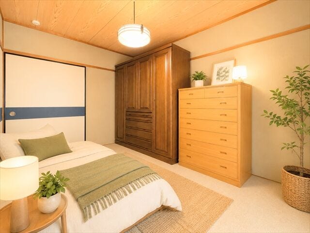 柔らかであたたかな感触の畳は
ほどよく湿気を吸ってくれるので、直接肌に触れても快適です。
お昼寝の場所にも最適です。