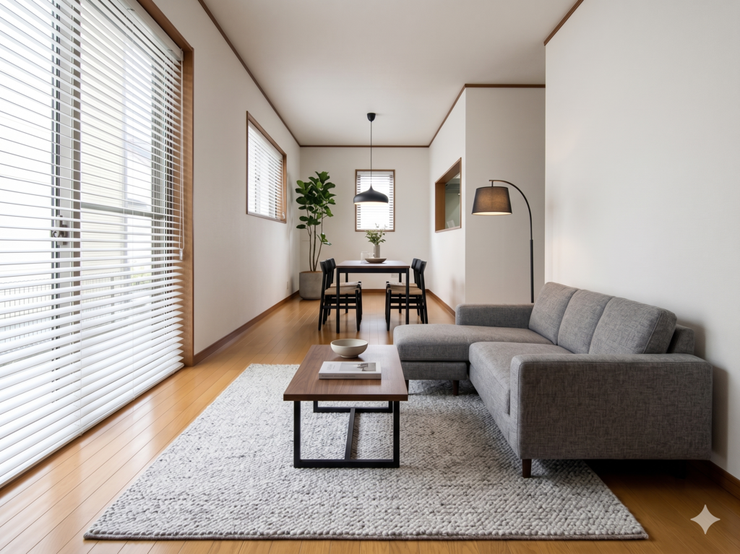 【Living】こちらの画像はAIによる家具イメージです。お部屋の雰囲気を感じてみてください♪