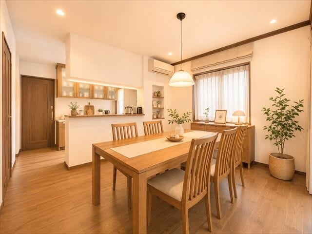 カウンターキッチンを採用したことで、リビング・ダイニングとの一体感を感じることが出来ます。