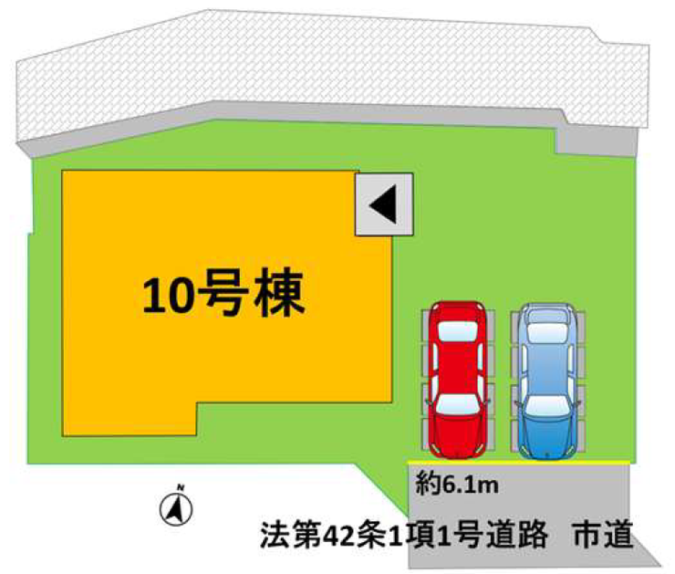 ■□■区画図■□■
10号棟
土地面積:221.65㎡
建物面積:104.52㎡