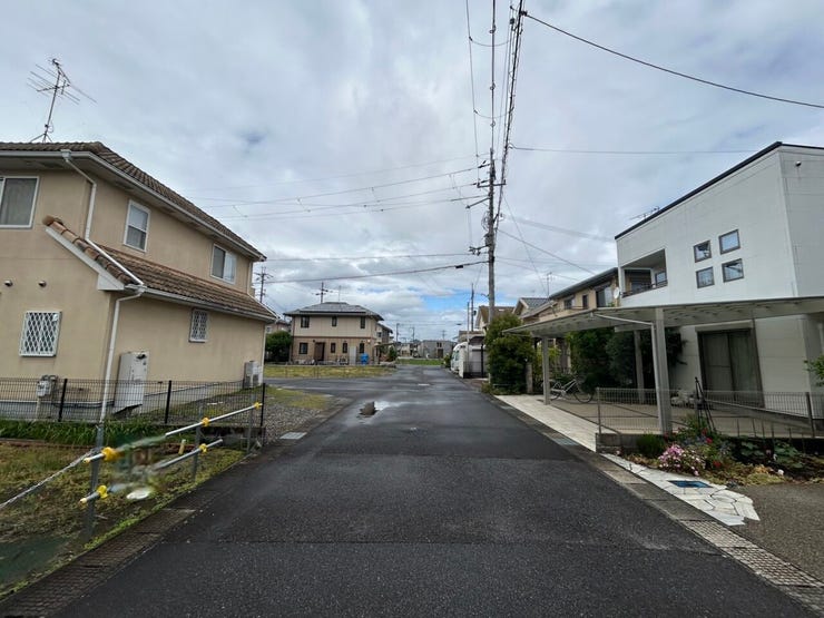 見通しの良い前道道路です