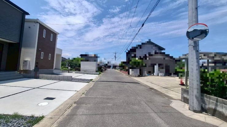 北側前面道路 西方面