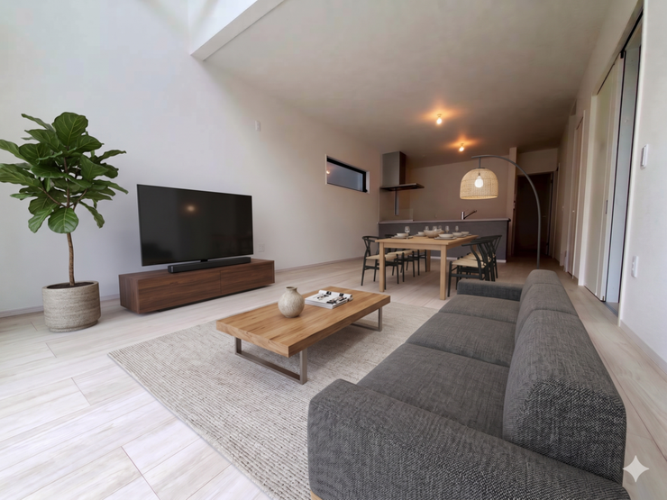 【Living】こちらの画像はAIによる家具イメージです。お部屋の雰囲気を感じてみてください♪