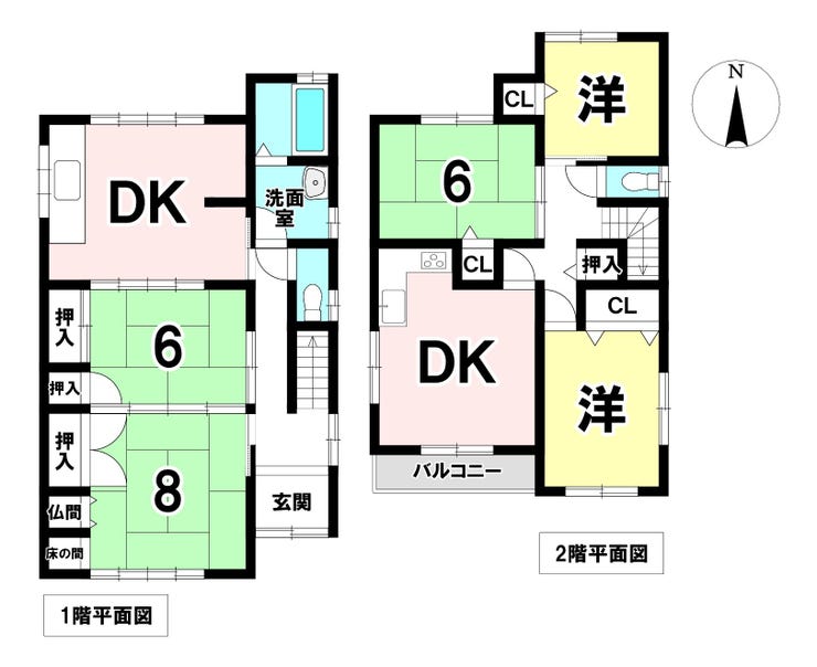 【間取り】
5DDKKの間取りです。
2世帯でお住まいになる方にもおすすめです♪