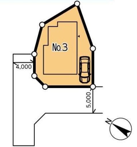 【区画図】
屋上デッキ仕様カーポート付き!