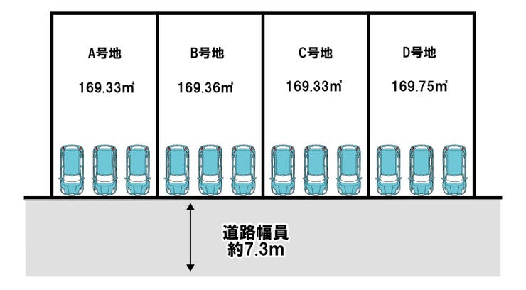 【区画図】
【区割り図】D号地