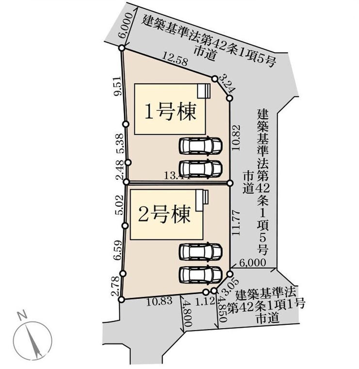 【新登場/7月下旬完成予定】
全2棟×並列駐車2台可!