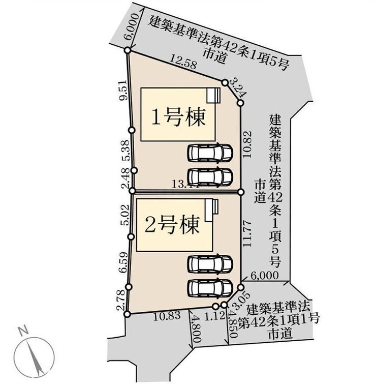 【新登場/7月下旬完成予定】
全2棟×並列駐車2台可!