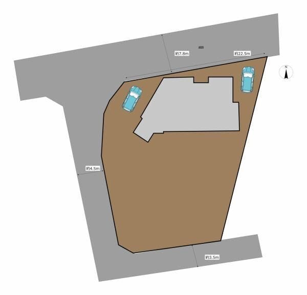 3方に接道しています。北側前面道路幅員7.8mあります。見晴らしも良いので駐車が苦手な方でも安心して運転していただけます。※区画図と現況が異なる場合は現況が優先になります。