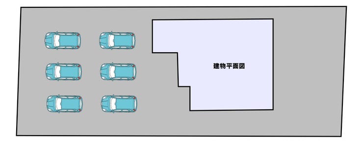 土地 497.40㎡ 駐車スペース6台以上(別にガレージあり)