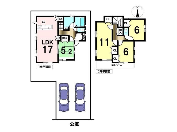【間取り】
土地面積:51.30坪
延床面積:32.68坪