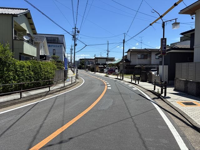 ゆったりとした前面道路
