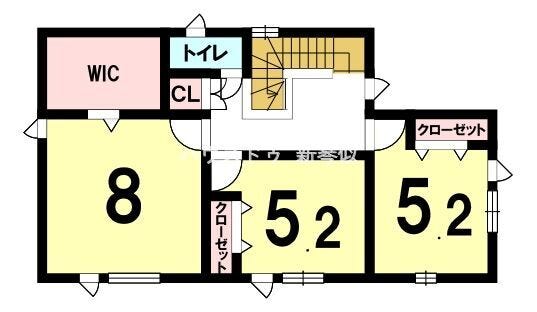 2階3部屋、寝室にウォークインクロゼット付