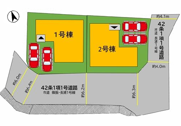 ◆車2台駐車OK♪
並列駐車可能なので、毎日の車の出し入れもスムーズ!