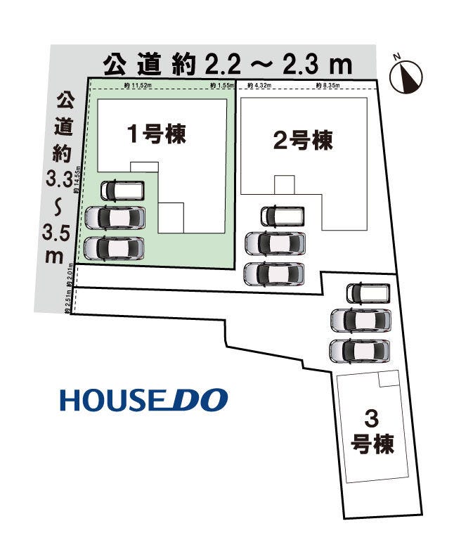 【全体区画図】
全3棟!