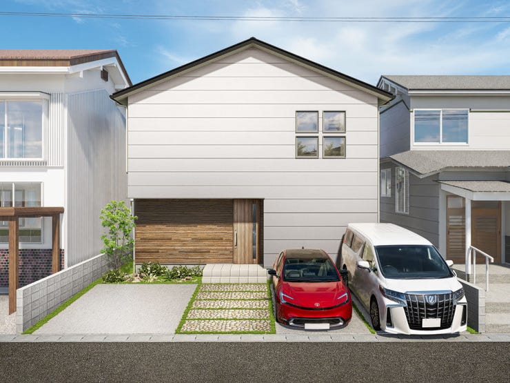 【外観】
閑静な住宅街に分譲中。市街地アクセス便利。※外構、周辺環境はイメージです。