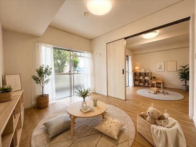 5.3帖:リビング横の洋室は、多目的に使えて便利です。
※画像はイメージです。実際の写真に家具や調度品をCG合成したものです。(家具等は販売に含まれておりません)