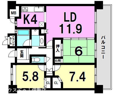西田３丁目 Ｄ’クラディア西田