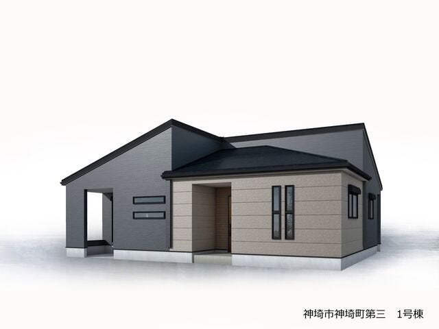 【外観】
人気の平屋建て×シンプルモダンデザイン。