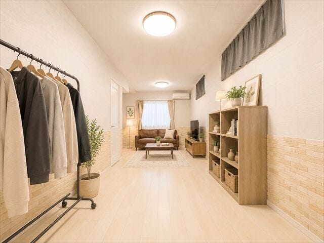 高窓は光を取り込み、プライバシー性も高くなります。
家具の配置もしやすいですね。