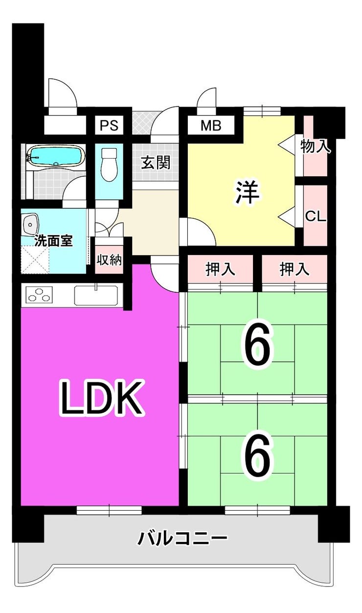【間取り】
ホワイトキャッスル今池II