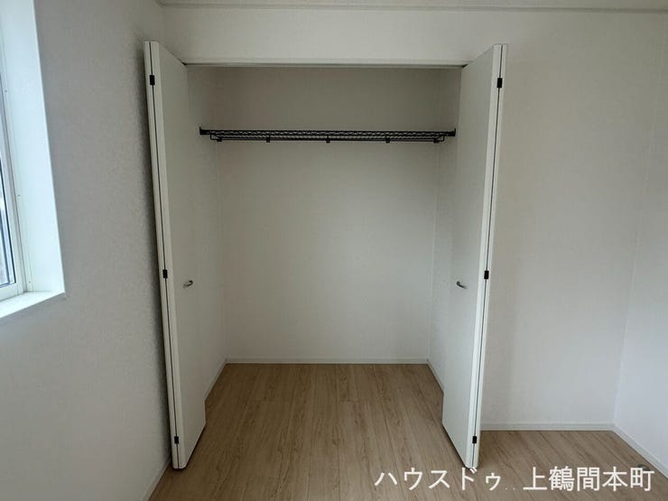 広々収納できるクローゼット。