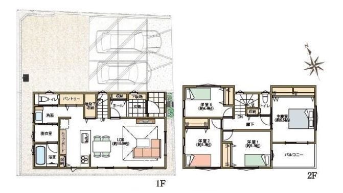 【間取り】
4LDKの間取りは部屋数や収納力にも優れています。自分時間も家族の時間も両方楽しめる魅力的な物件です!