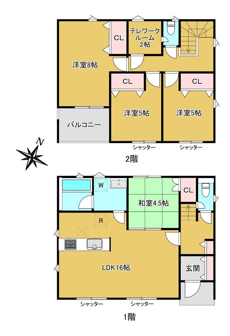 【間取り】
■□■間取り■□■4LDKS、土地面積142.97㎡、建物面積100.44㎡