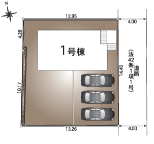敷地内に車を3台並列で駐車可能!来客時やセカンドカーにも困りません。