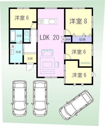 3台駐車可能
