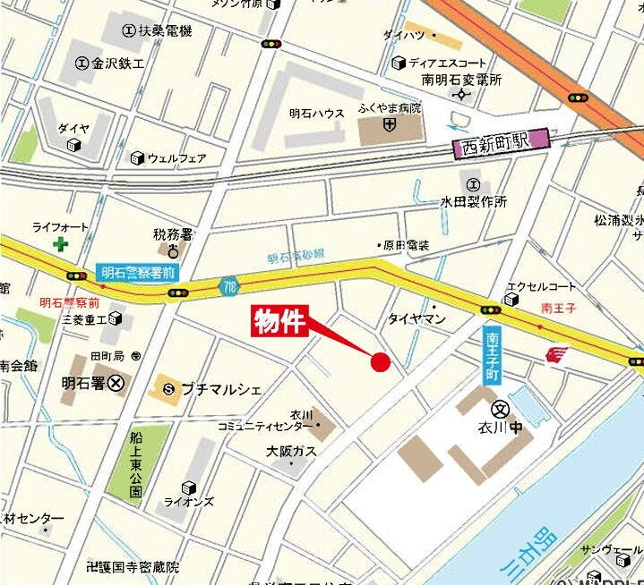 山陽電鉄西新町駅まで徒歩約5分の立地!