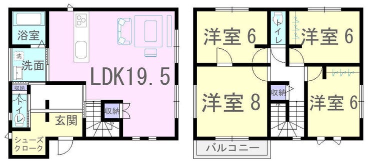【間取り】
【鍋島小学校北3】