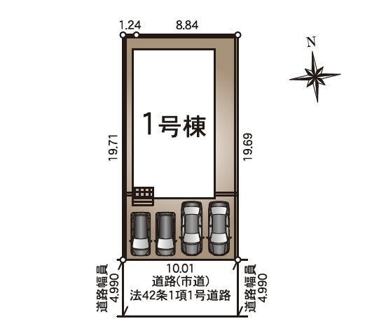 並列で4台駐車可能です♪