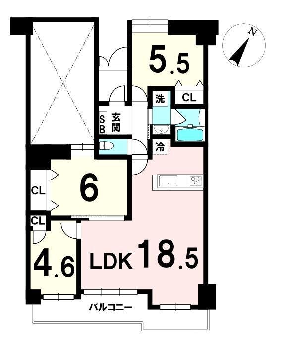 【間取り】
LDKは陽当り良好で、全室採光の明るい住まいです。LDKを中心に3洋室がバランス良く配置された使いやすい間取り。全室採光で明るく、家族それぞれのプライベート空間も確保しやすい設計。