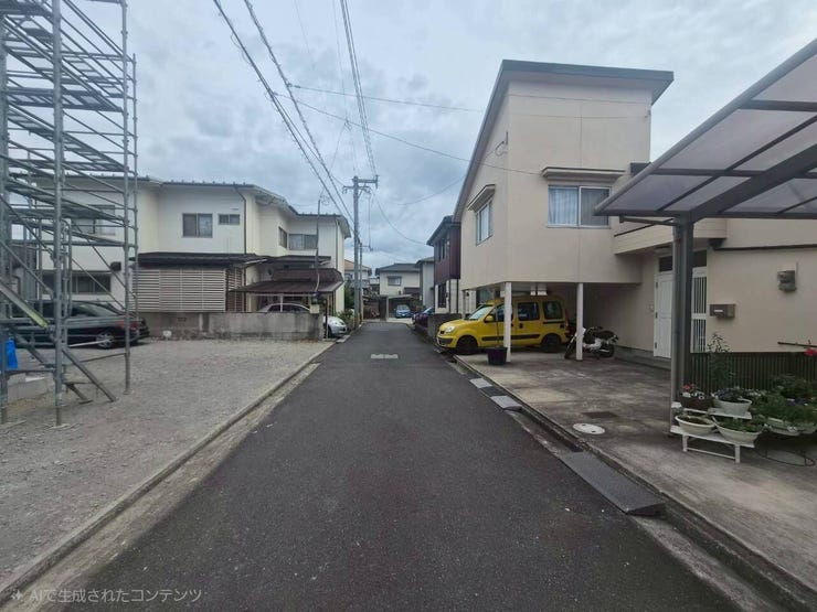 2026年6月現在建築中
前面道路です。
