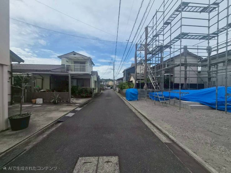 2026年6月現在建築中
前面道路です。