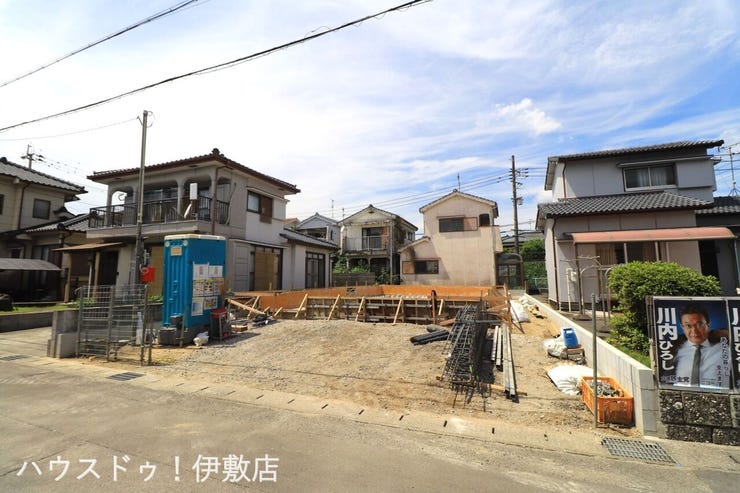 西伊敷１丁目 新築戸建 【外観写真】
・地震に強い家（制震装置SAFE365を搭載、耐力面材ダイライトなど）