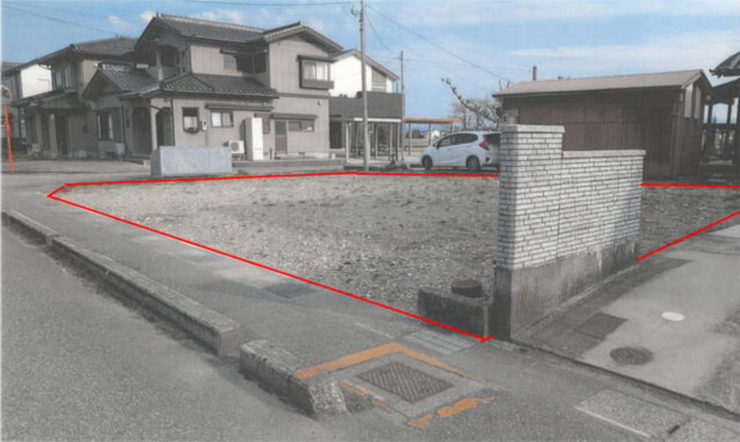 *下牧野21号線の北側境界線*