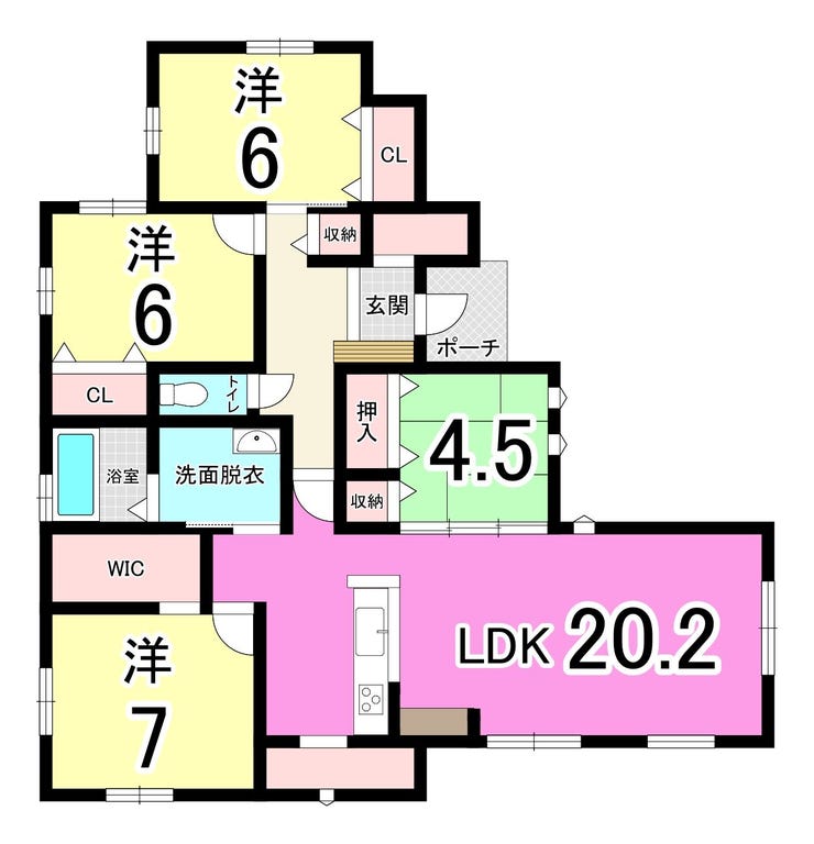 【間取り】
【閑静な住宅街】八幡西区金剛の新築戸建て♪星ケ丘小・木屋瀬中学校♪都市ガス♪LDK15帖以上♪