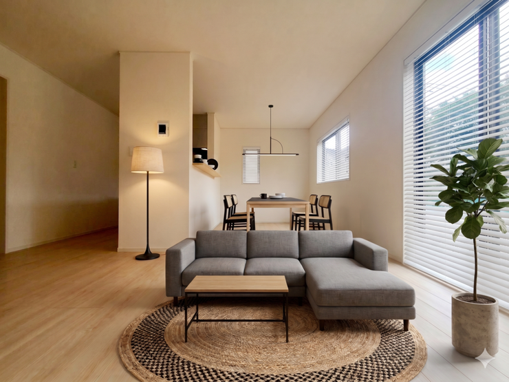 【Living】こちらの画像はAIによる家具イメージです。お部屋の雰囲気を感じてみてください♪